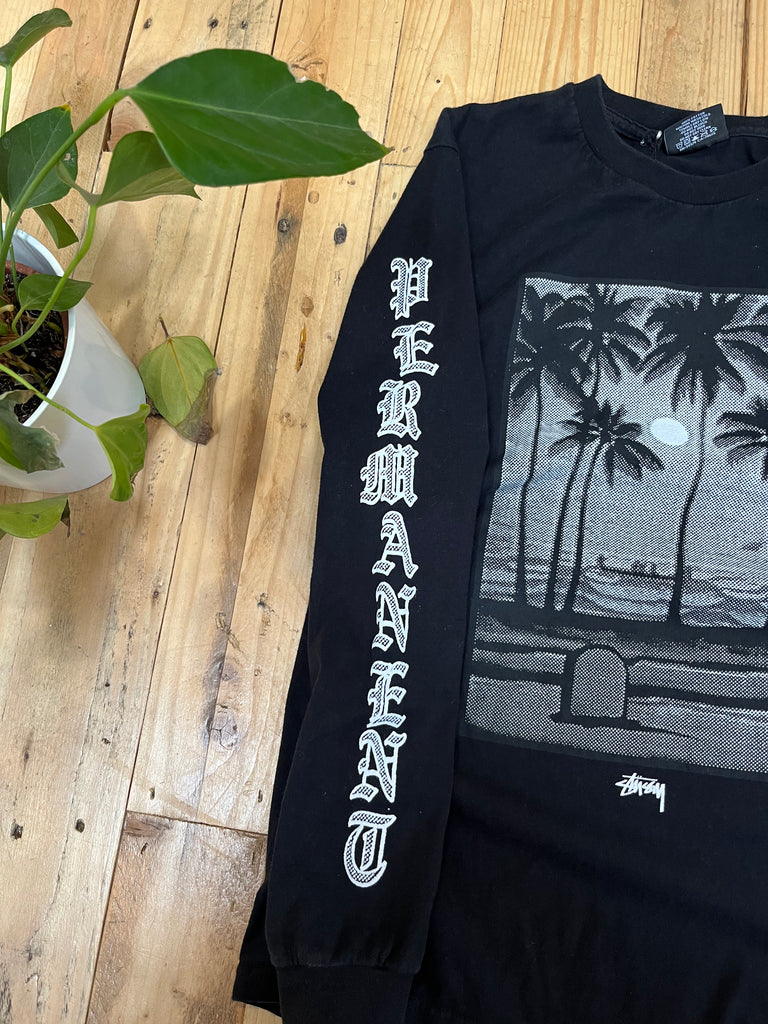 Stussy Long Sleeve “Laguna Beach” Graphic T-Shirt | S